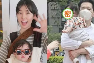 72歲向華強帶「孫女」上街被拍！抱著小奶黃滿臉笑容，認出也不遮掩，抱娃「姿勢熟練」：目光超慈愛