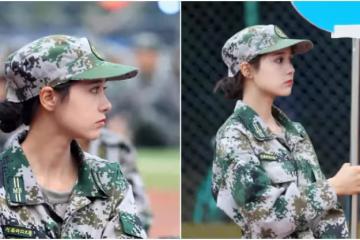 上軍訓被偷拍!電眼女大生「仙氣完美側顏照」瘋傳 一轉正面「美到被經紀公司搶翻」私下更美❤️
