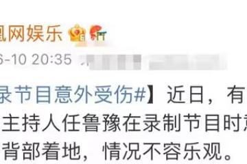 任魯豫錄製節目意外摔傷，背部著地傷情嚴重，仍堅持錄製態度敬業