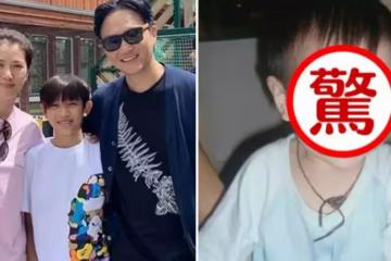 袁詠儀罕曬兒子童年照！魔童對著鏡頭做wink，肉肉臉靈氣逼人，從小就繼承爸媽大眼基因，15歲身高超過媽媽
