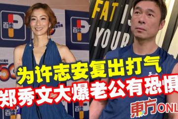 為許志安復出打氣 鄭秀文大爆老公有恐懼