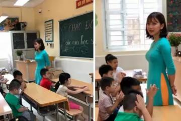 想回去念國小！越南正妹女老師「穿緊身長裙上課」美到爆紅　私下美照「超誘人曲線」網戀愛：好想陪讀