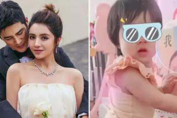 麥迪娜二胎女兒正臉照曝光！7個月大的艾米麗皮膚白皙，胖乎乎的超壯實