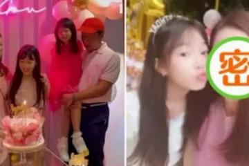 曾馨瑩為13歲女兒慶生,「母女像姐妹」三孩媽還是很苗條,郭台銘罕見現身同框:全家福畫面甜蜜溫馨