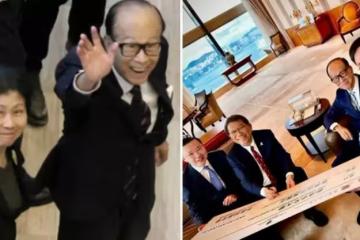 93歲李嘉誠露面捐錢，讓助手轉出5.7億，幽默要求對方提供收據