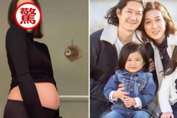 38歲鐘嘉欣近照曝光!懷上三胎滿臉幸福,穿緊身衣孕肚大到遮不住,結婚時預告要生四個