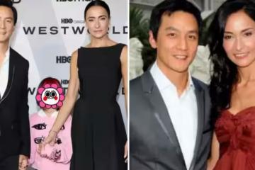 吳彥祖一家亮相首映禮!9歲女兒正臉罕曝光,混血五官鼻樑超高,紅髪亮眼高顏值太隨媽