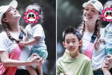 應采兒曬母子三人合照！Jasper身高到媽媽肩膀，二胎Hoho蓄長髪像女孩