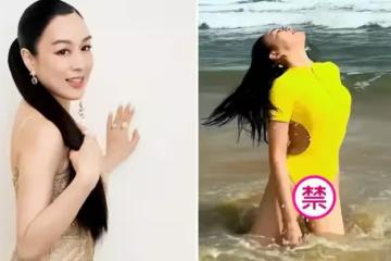 夢回經典,51歲鐘麗緹曬海邊泳裝視訊,再現「人魚出水」名場面