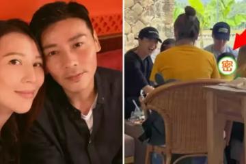 蔡少芬一家被偶遇！張晉體貼照顧子女，2歲樂兒「直視鏡頭」呆萌又可愛，難怪小名叫「魚蛋」