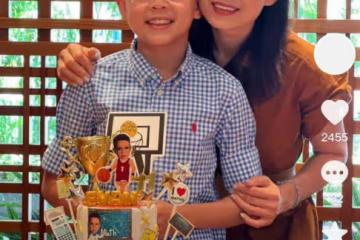 TVB女星暴瘦為兒子慶生！母子倆如複製粘貼，曾因獨自養娃熬出病