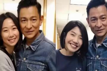 劉德華穿牛仔與女粉絲摟腰合影,精神氣十足帥氣爆棚,網友:天王親自掌鏡,太親切了