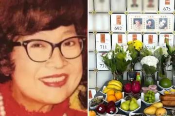 沈殿霞77歲生忌陳淑芬攜子拜祭，瓜果小吃擺滿台，14年來年年拜祭