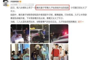 丁克30多年的葛優突然有了3歲兒子?近照罕曝光,跟保姆比媽媽親