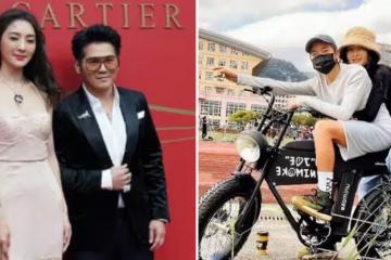 曹格43歲老婆吳速玲太會扮嫩！緊身衣牛仔褲洋氣減齡，抱13歲兒子完全不像母子，反倒更像姐弟~