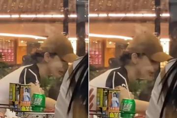 Baby路邊吃宵夜被偶遇 不化妝頭髮亂糟糟