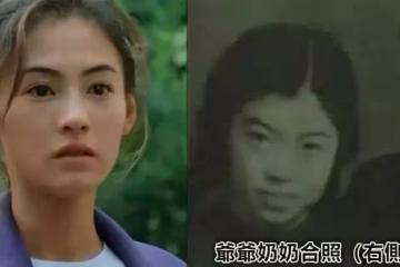 美貌基因來自爺爺！ 「張柏芝爺爺照片爆光」鼻子和臉型比她更優越：帶上假髮就是柏芝本人了~