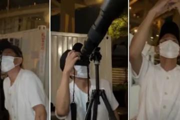 劉德華觀賞超級月亮，為網民獻上祝福