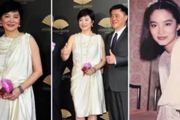 林青霞才是吃了防腐劑,戴全套珠寶好闊氣,禮服裙透露出時尚優雅,網友:臉年輕手卻騙不了人.
