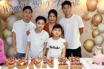 開心！前知名亞姐獲4個兒子共慶生，曾因半裸上陣拍戲而略有名氣