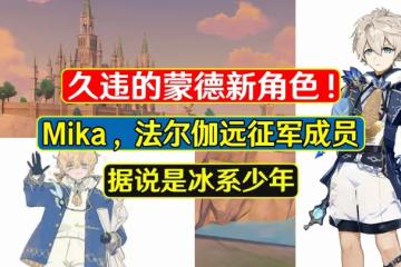 原神:蒙德新角色Mika,法爾伽遠征軍成員,據說是冰系少年