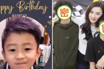 張柏芝為二兒子慶生!12歲Quintus長大成大帥哥,越來越像張柏芝,網友:小正太成小帥哥了