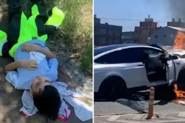 張鐵林疑剮蹭車門，林志穎出交通事故，夏日開車注意安全