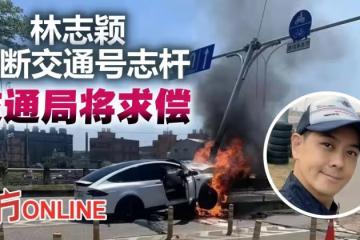 車禍「撞斷交通號誌杆」 桃園交通局稱將向林志穎求償