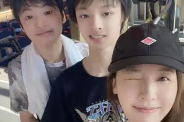 馬景濤前妻素顏嬌嫩似少女，13歲兒子六塊腹肌太驚人，高顏值似爸