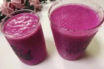 適合女生喝的飲品～火龍果酸奶奶昔
