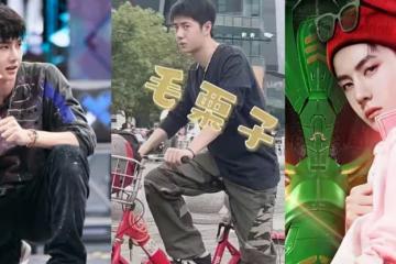 王一博片場騎單車,電影沒拍完路透照頻出,狀態呆萌接地氣
