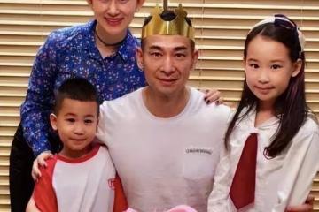 趙文卓一家5口現身,女兒身材似爸爸