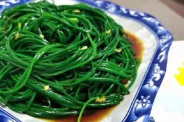 綠脆綠脆的涼拌沙蔥
