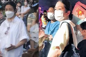 劉德華妻女逛迪士尼被偶遇!10歲女兒大長腿搶鏡,朱麗倩跪地休息接地氣