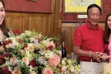郭台銘和妻子慶祝結婚14周年,47歲妻子保養得當