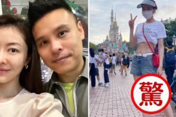 熊黛林夫婦帶雙胞胎女兒出遊!曬老公視角大秀身材,穿露臍裝腰肢纖細,「超模腿」搶足鏡頭