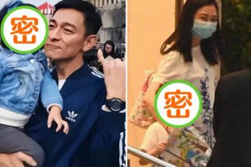 劉德華老婆帶女兒遊玩!朱麗倩身材發福鬢角斑白,10歲女兒長腿似筷子,網友:太像爸