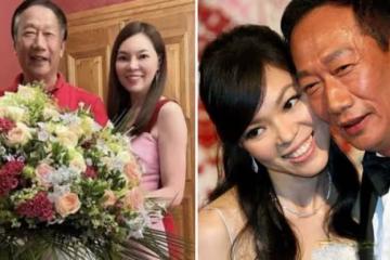 富士康郭台銘夫婦慶祝結婚14周年!嬌妻手捧超大玫瑰花滿臉笑容,皮膚白皙身材出眾,47歲宛若花季少女