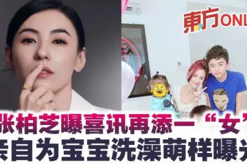 張柏芝曝喜訊再添一「女」 親自為寶寶洗澡萌樣曝光