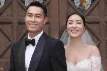 楊祐寧婚禮現場照光 與老婆十指緊扣好甜