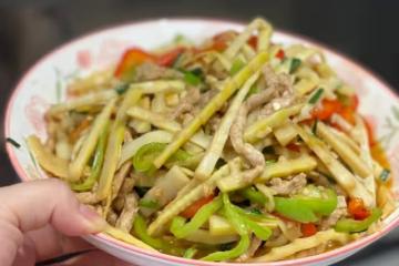 鮮嫩爽口的竹筍滑肉絲