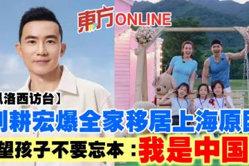 【佩洛西訪台】劉畊宏爆全家移居上海原因 希望孩子不要忘本:我是中國人