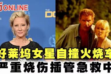 好萊塢女星安妮希治自撞火燒車　嚴重燒傷插管急救中