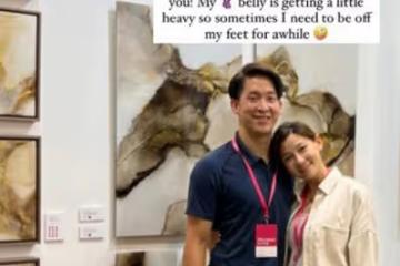 朱玲玲繼子近照!與懷孕6個月妻子秀恩愛,高大帥氣拒絕繼承家業