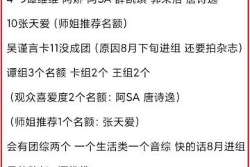 《浪姐3》成團名單流出，2人原本可以成團，2人成團名次出人意料