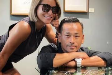 洗米嫂獨自喝下午茶，等待老公的判決，劉碧麗過著滋潤的生活
