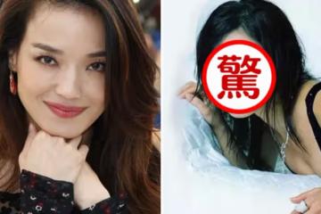 舒淇14年前寫真曝光！穿吊帶裙趴在沙發上擺拍，妝容濃艷眼神撩人