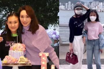 無懼3號風球 郭可盈攜愛女一同追風