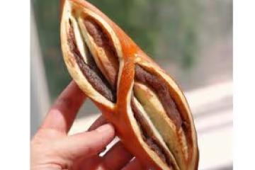 玫瑰紅豆沙德式鹼水麵包｜超快手｜不要膜｜不發酵