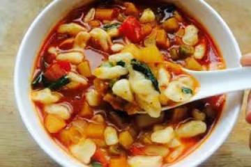 陝西麵食——麻食（貓耳朵）